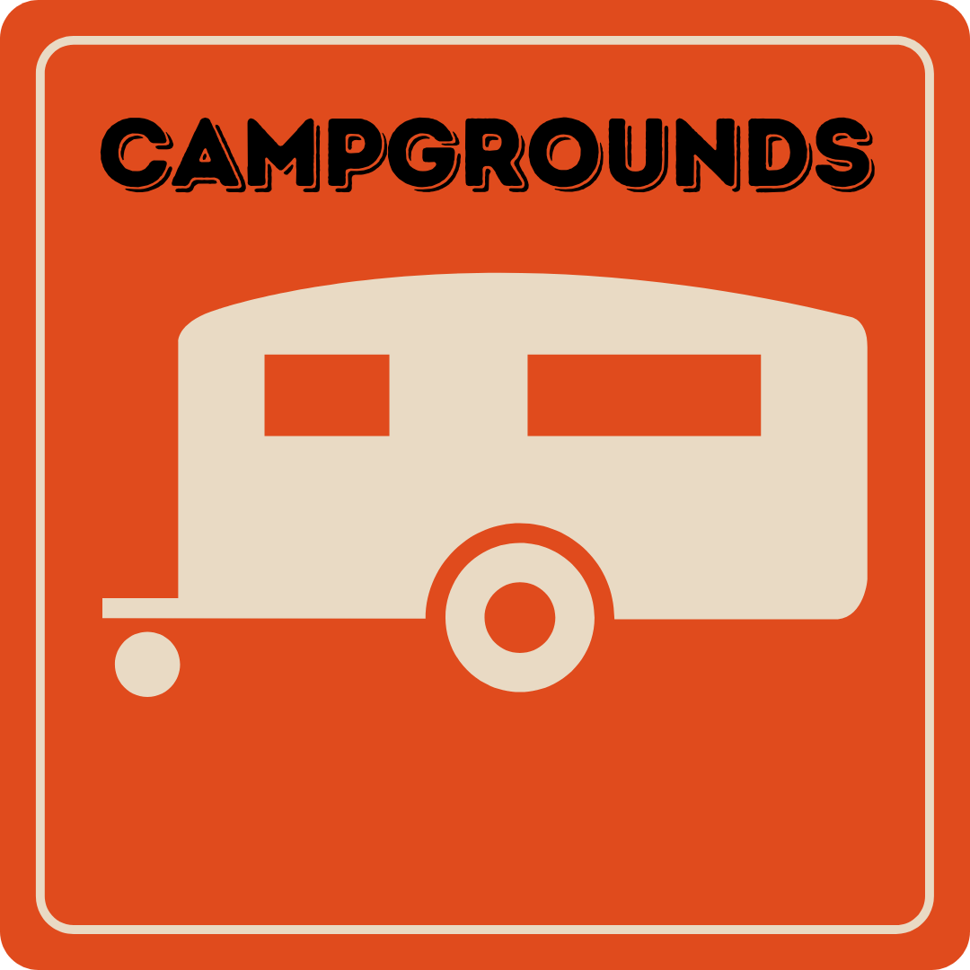 Camping ahead sign